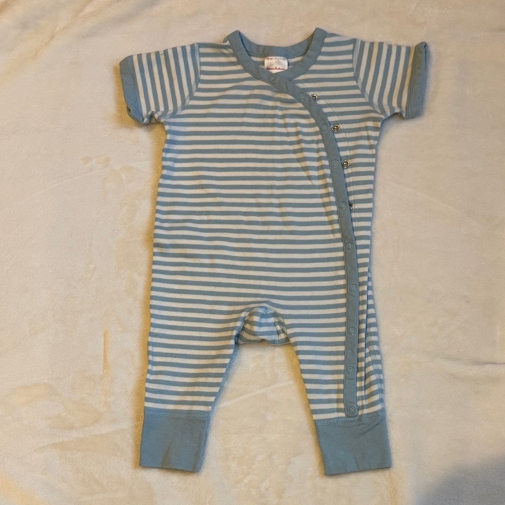 Hanna Andersson Striped Blue Kids One Piece